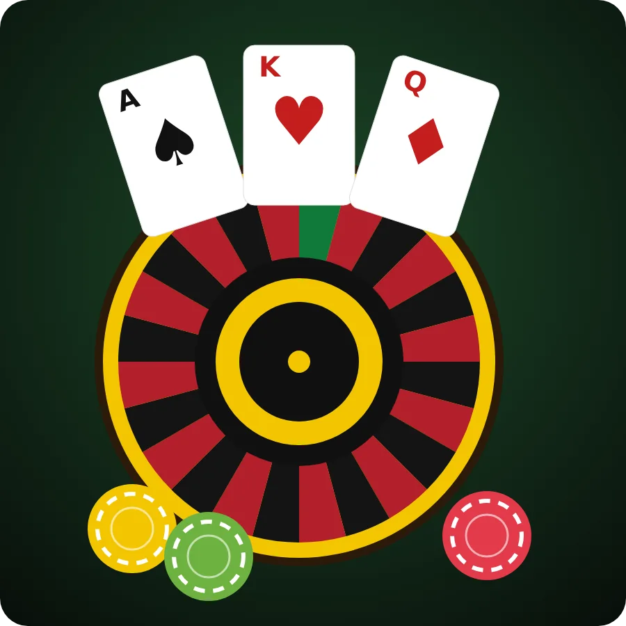 T20 Exchange casino live tables T20 Exchange casino with playing cards, roulette wheel and chips for Teen Patti and Andar Bahar