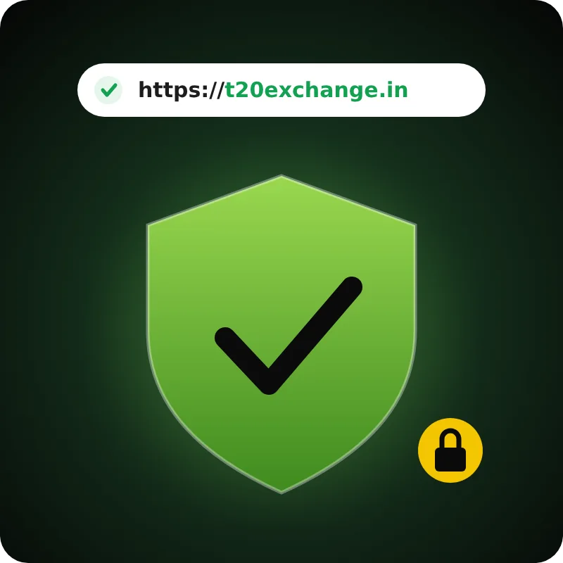 T20exchange official site check T20exchange official site check showing the t20exchange.in address bar and a security shield
